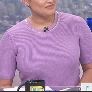 Maje Short-Sleeve Chain Trimmed Sweater Size 3 (8)